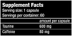 CAFFEINE + TAURINE (60 CAPS)